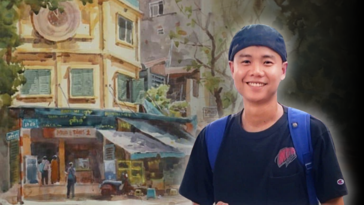 Hà Nội trong tranh màu nước của họa sĩ Doãn Đức Tiến