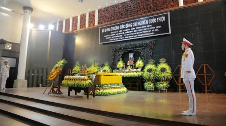 Tổ chức trọng thể Lễ tang đồng chí Nguyễn Quốc Triệu