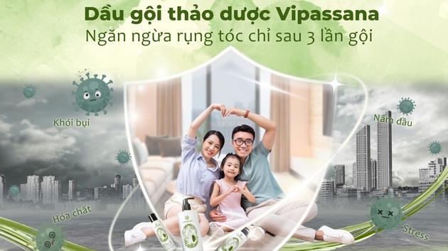 Dầu gội thảo dược Vipassana ngăn ngừa rụng tóc hiệu quả