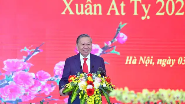 Tổng Bí thư Tô Lâm gặp mặt, chúc Tết Văn phòng Trung ương Đảng