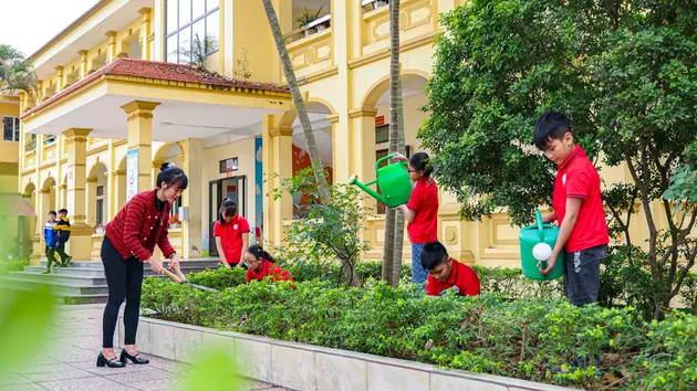 Xây dựng trường học xanh, sạch, đẹp và an toàn | Giáo dục và Đào tạo | 15/04/2025